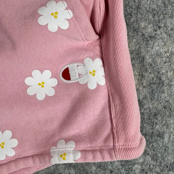 U/O Champion Reverse Weave Pink Daisy Shorts Size Large - Picture 3 of 9